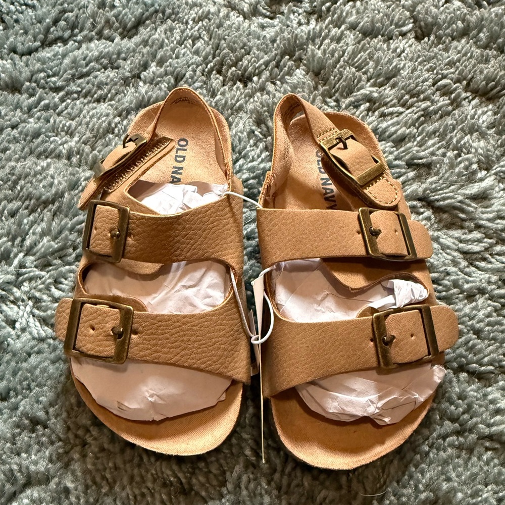 Old Navy Brown Kids Buckle Sandals